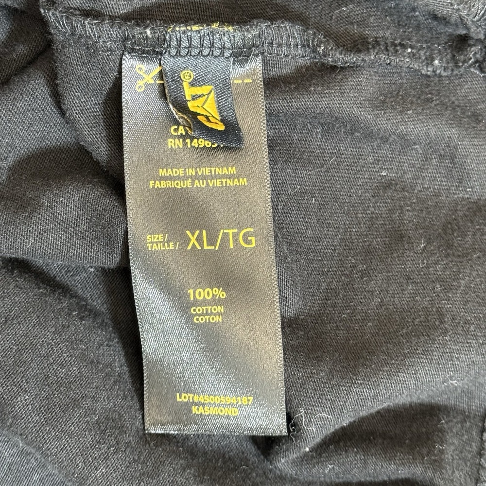 CAT Caterpillar T Shirt Mens XL Logo Graphic Cotton Black Solid. English. SEO. - Picture 4 of 9
